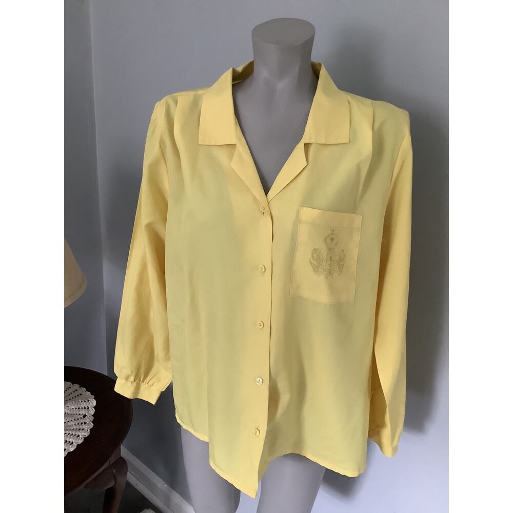 Vintage Park Place yellow Blouse size M